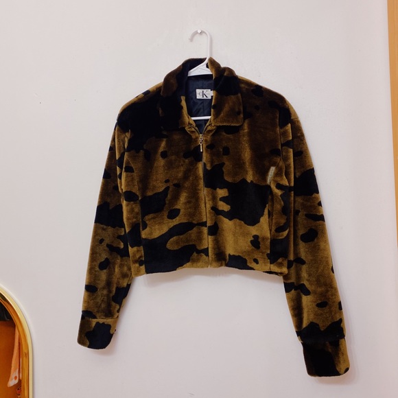 Vintage Calvin Klein Cow Print Jacket